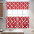 Melodieux 52 by 18 Inch Moroccan Rod Pocket Window Curtains Valance, Red (1 Panel)