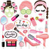 25Pcs Spa Photo Booth Props with Stick - Makeup/Spa Party Decorations for Women, Girls, Birthday Selfie Props