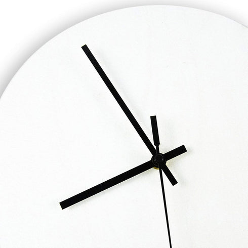 Round Wood Wall Clock, Rocket Ship Outer Space Design for Kids Room, Battery Operated, No Sound