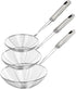 Enhanced Version Stainless Steel Spider Strainer Skimmer Ladle, Set of 3 Sizes for Cooking and Frying