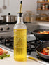 Ruiao 2 Kitchen,17oz Set, 2 1 Pcs Olive Oil Dispenser Bottle for Clear Glass Cooking Oil and Vinegar Dispenser Coffee