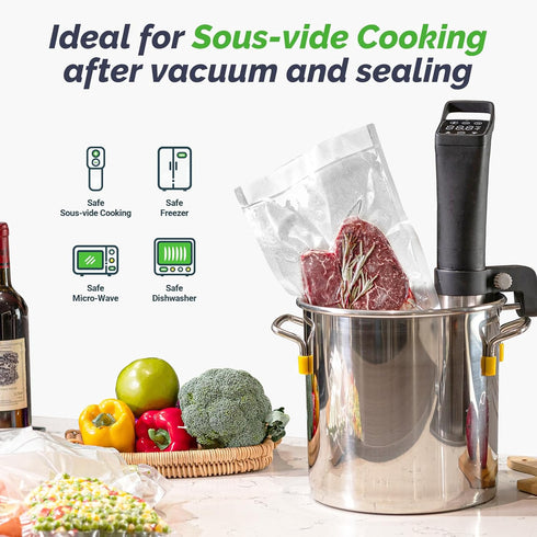 GERYON Vacuum Sealer, Vacuum Sealer Machine for Food Storage with Sealer Bags & Roll, Compact Design, Silver