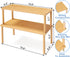 Set of 2 Bamboo Cabinet Organizer Shelves, Stackable Expandable Spice Rack for Kitchen Countertop and Cabinet Storage
