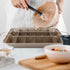 Brownie Pan with Dividers, Non-Stick Baking Pan for Brownies, Lasagna, Muffins, 12 X 8 X 2 Inches