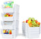 Skywin TidyFriend Stackable Storage Bins for Pantry, 4 Pack Stackable Bins For