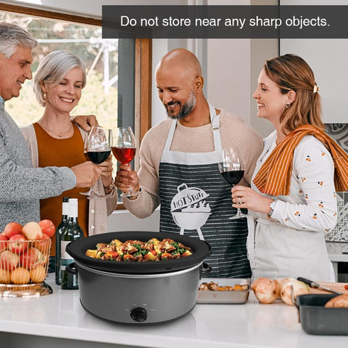 ChefAid Slow Cooker Liners, 100% Silicone Reusable Insert for 6-8 Quart Oval or Round Slow Cookers, Food Safe