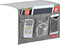 Linen 4 Pockets Bedside Caddy, Storage Organizer for Magazine, Remotes, Phone (Classic Grey)