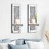 Azonsdop Set 2, Crystal Crushed Diamond Mirrored Candle Sconces of Glam Silver Wall Candle Holders for Living Room