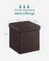 15 Inches 660 lb, ULSF10B SONGMICS MAZIE Collection - Ottoman with Storage, Footstool, Storage Ottoman, Load for Dorm
