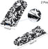 uxcell 2Pcs Pan Handle Sleeve, Pot Handle Covers Heat Resistant Iron Skillet Handle Covers for Kitchen Baking Cooking Supplies, Black Flower Pattern 2.8 in x 7.5 in