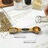 Magnetic Measuring Spoons Set, Stainless Steel, Dual Sided, Stackable, Set of 8 (Gold)