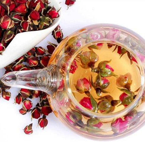 TooGet 4 OZ Organic Dried Golden-Rim Rose Buds Petals - Culinary Food Grade