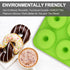 Anaeat 2 Pack Donut Pan Silicone Baking Mold, Non-Stick for 6 Full-Size Donuts, Easy Clean and Dishwasher Safe.