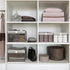 Storage Bins with Clear Window, Foldable Linen Closet Organizers for Towels, Books, Toys, 12.75" x 12.75" x 9", Gray,