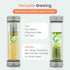 Set 13 oz Pure Zen Tea Tumbler with Infuser - Double Wall Glass Travel Mug with Stainless Steel Filter - Leakproof Tea