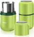 COOL KNIGHT Electric Herb Grinder, Large Capacity Spice Coffee Grinder with Pollen Catcher - 7.5" (Green)