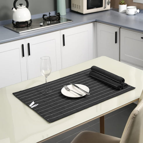 Set, 26 18 Inch 12 12 Inch, Set 12 Puomue Microfiber Kitchen Towels and Dishcloths X and X of Bulk Lint Free Dish