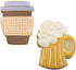Drinks Cookie Cutters 2-Pc. Set - Made in the USA by Ann Clark, Latte Cup and Beer Stein