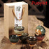 6pc Ceramic Kung Fu Tea Set with Japanese Tea Cup and Sake Cup, 2.1oz Capacity, Available in 6 Colors