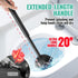 OSAMEDA 2 Pack 4 1 Set Set Pack in Toilet Brush and Plunger with Crevice Cleaning Brush, Toilet Plunger and Brush