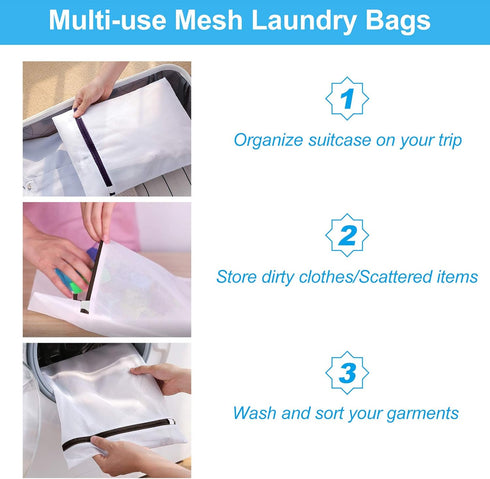 GOGOODA Mesh Laundry Bags for Delicates - 6 PCS Travel Storage Organize Bag, Clothing Washing Bags