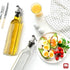 GMISUN Oil Dispenser for Kitchen, Glass Oil Container Set of 4, Cooking Oil and Vinegar Dispenser with Funnel and Labels