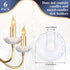 6 4 4 Inch Bonuci Pcs Chandelier Bobeche Replacement Side Holes Clear Cups Elegant Chandelier Parts Plastic Bobeche