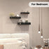 Set 3 Moon and Stars Wall Shelves Black, of Small Floating Shelves for Bedroom Living Room Wall Storage or Decor, Brown