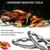 Set Crab Leg Crackers - Crab Crackers and Tools with Stainless Steel Seafood Utensils Crackers & Forks Cracker