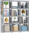 Mavivegue Book Shelf, 12 Cube Storage Organizer, DIY Bookcase, Metal Cube Bookshelf,