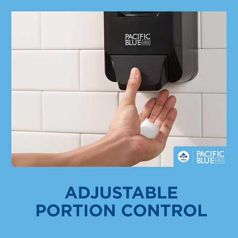 53060, 11.5" 5.6" 4.4" Pacific Blue Ultra Wall-Mounted Manual Dispenser for Foaming Hand Soap and Hand Sanitizer by GP