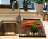 Roll Up Dish Drying Rack Over The Sink, Portable Stainless Steel Folding Mat for Kitchen Counter (Black,