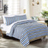 EMME Queen Comforter Set 7 Piece Bedding Sets, Blue Bed in a