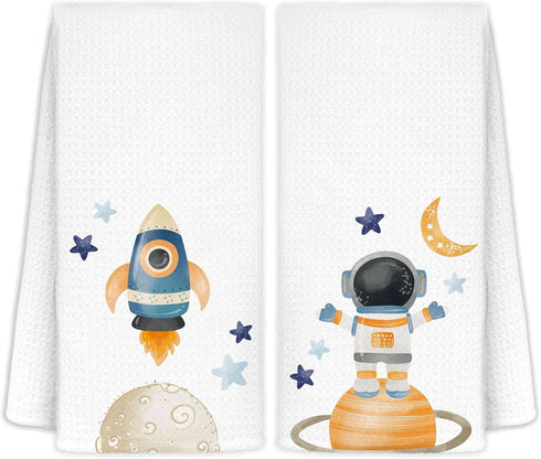 Outer Space Room Nursery Decor, Kids Towels for Bathroom, Astronaut Decorative Gifts