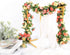 Miracliy 8Pcs 66FT Flower Garland, Orange and Champagne Artificial Rose Floral Vines for Wedding Decoration