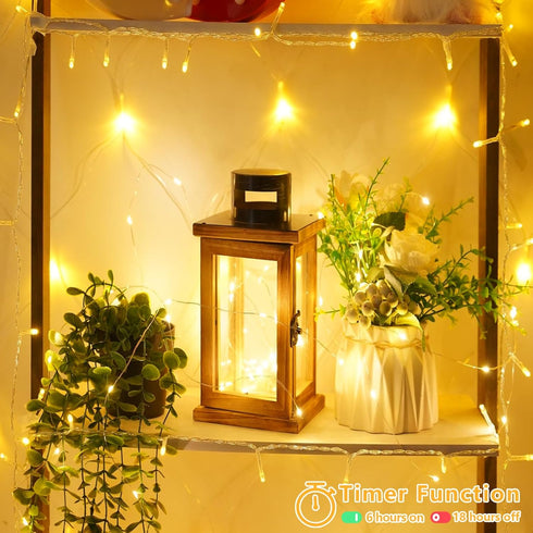 2 Pack 33ft 100 8 YEGUO Battery Operated String Lights Indoor, Each LED Twinkle Fairy Lights for Bedroom with Remote