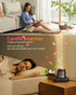 3-Temp Settings 4 Mug Warmer - Coffee Mug Warmer for Desk with Hrs Auto Shut Off, Fastest Heating & Smart Wood Candle