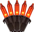 YULETIME Orange Christmas Lights with Brown Wire, 66 Feet 200 Count UL Certified String Lights, Pack of 2 Sets