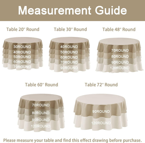 Hiasan Checkered Round Tablecloth 50 Inch - Black and White Waterproof Stain Resistant Washable Fabric for Dining Room