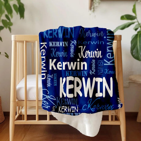 ICELIETE Ships Next Day, Personalized Blankets for Kids Custom Blanket with Name Customized Blanket Flannel Blanket