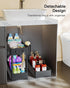 Pipishell Slim Storage Cart with Wheels, Rolling Bathroom Organizer for Narrow Spaces, Black PIUC04