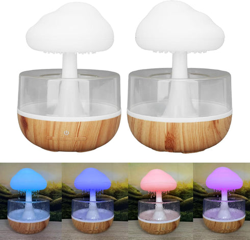 Rain Clouds Humidifier, Micro Humidifier Water Drip Essential Oil Diffuser with 7 LED Light for Home Office Bedside