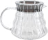 Fdit Transparent High Borosilicate Glass Coffee Pot Exquisite Coffee Maker Kettle Teapot Supply with Rubber Cover for Home Hotel Office(1#) Coffee Servers