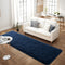Soft Navy Blue Runner Rugs, 2x4 ft Plush Fluffy Carpets for Bedroom, Shag Furry Area Rug for Living Room Girls Kids Room