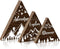 Jetec 3 Pcs 3 Size Wooden Mountain Sign for Cabin, Rustic Mountain