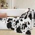 90"x90" SEEGU Full Size Blankets for Bed, Oversized Queen Cow Print Fleece Throw Blanket for Adults, Lightweight