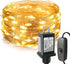 Efirisey Fairy Lights Plug in,33Ft 100 LEDs Copper Lights Warm White,Christmas Lights Indoor