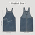 2 Surblue Cotton Denim Apron With Pockets, Cross Back Aprons for Women Men, Bib Jean Kitchen Apron for Arts Cafe Work