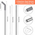 Tomorotec 6PCS Silicone Tip Stainless Steel Straws for 40oz Stanley Tumblers, 12" Long with 2 Cleaning Brushes (Morandi)