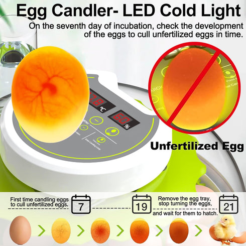 8/30 2 Egg Incubators for Hatching Eggs, Chicken Egg Incubator with Automatic Egg Turning, Temperature Control